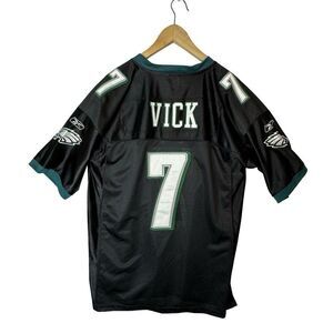 REEBOK Black Philadelphia Eagles Michael Vick #7 On Field Football Jersey Sz 50